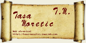 Tasa Moretić vizit kartica
